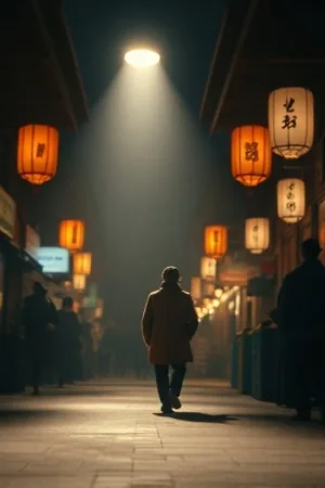 雾港来信 海报 雨夜码头与信号灯
