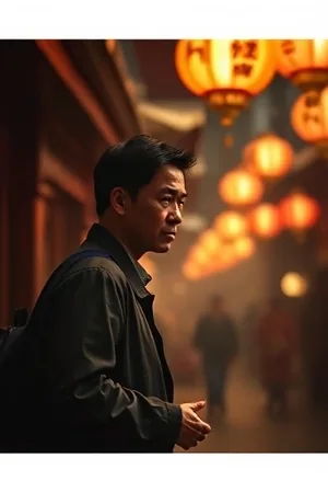 第七次日落 海报 沙丘上仰头看橙色天空的人